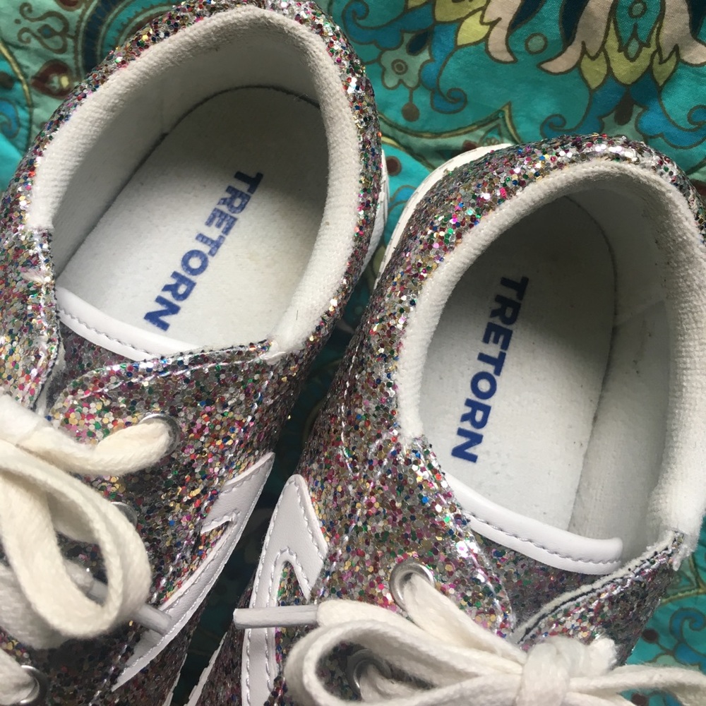 SOLD Tretorn Rainbow Glitter Sneakers EUC (7) - Picture 6 of 7